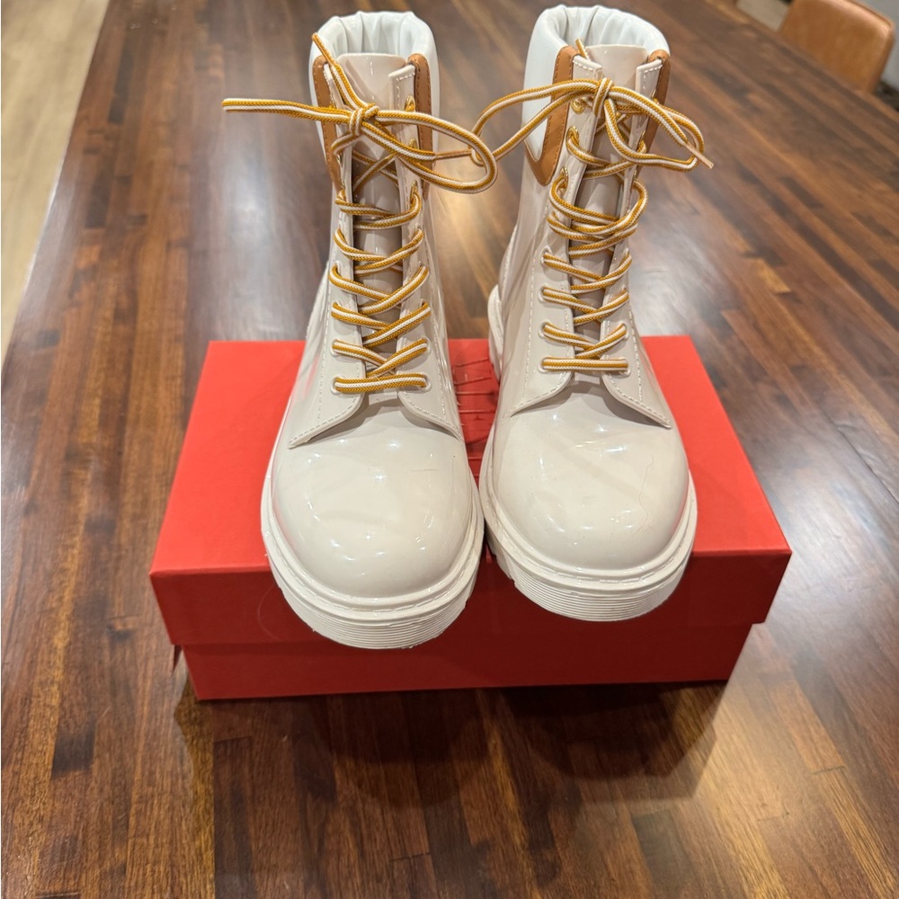 See By Chloe White and Tan Winter Boots - Picture 5 of 6